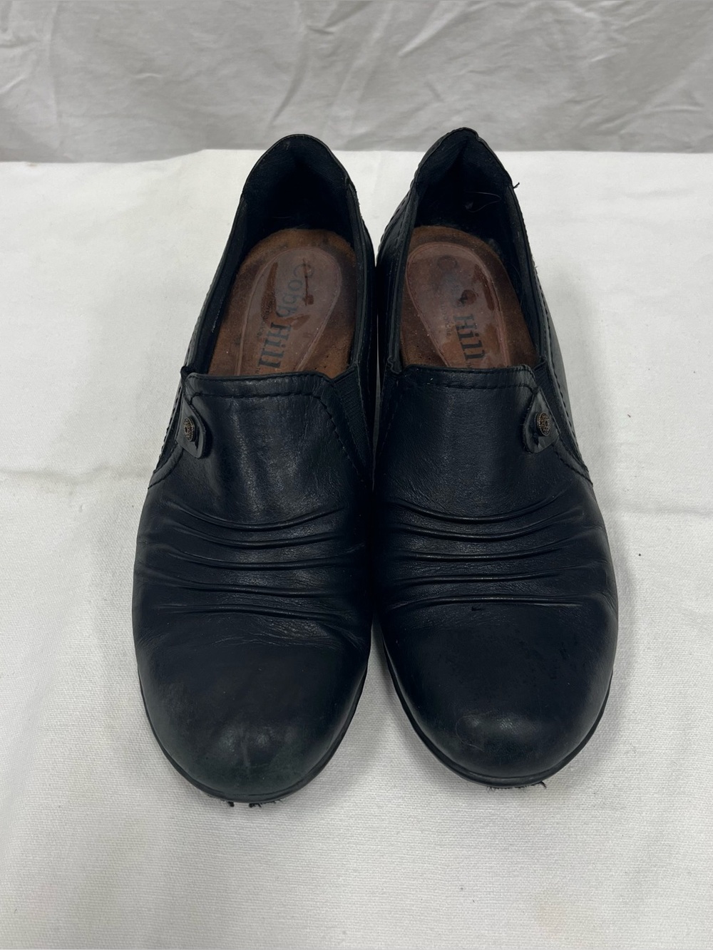 Women’s Cobb Hill Rockport Black Slip-On Leather Shoes